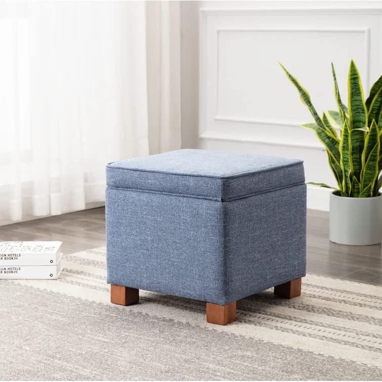 Amalia Square Shape Fabric Ottoman Pouffe Puffy - Torque India
